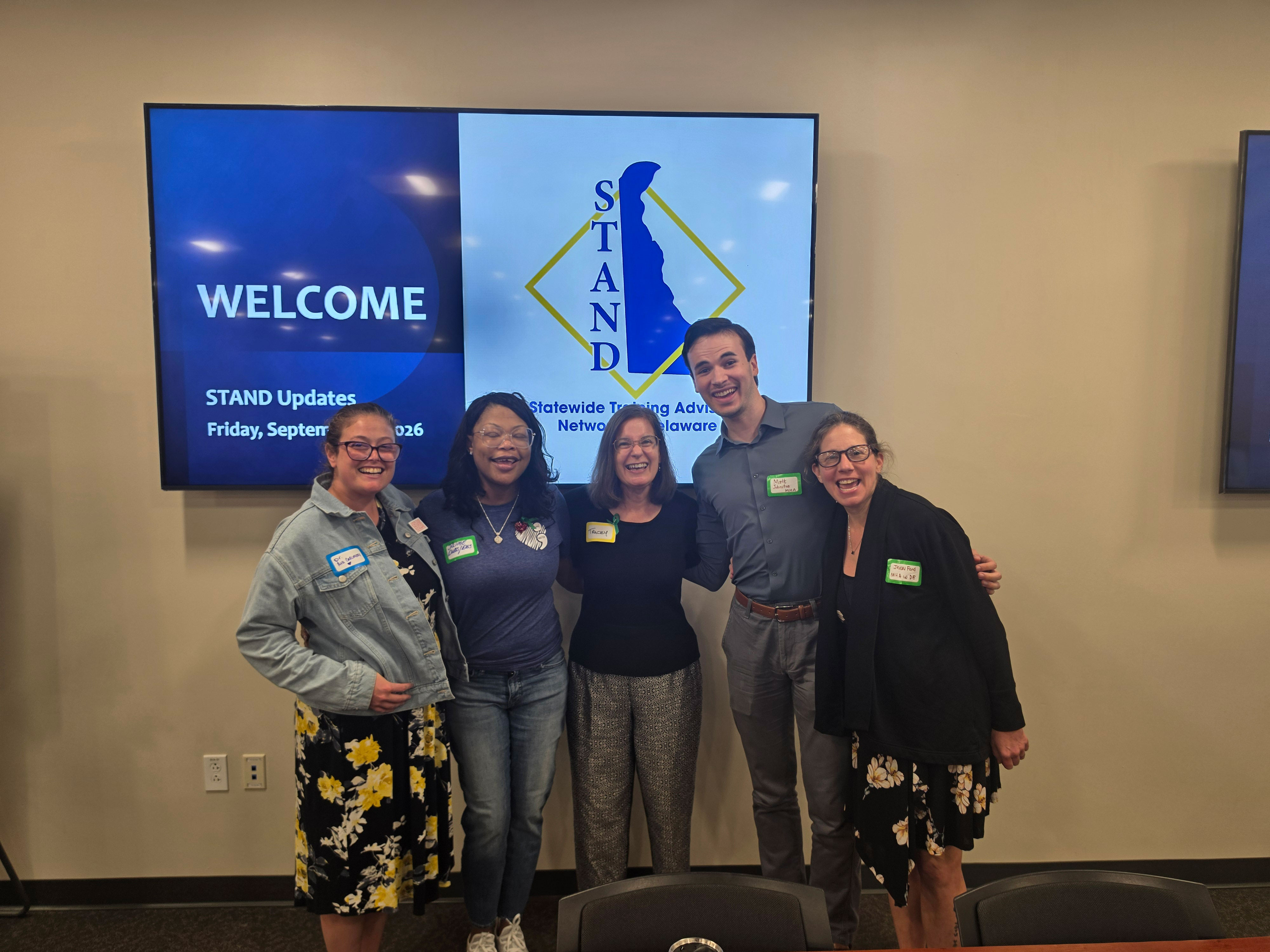 Five attendees at the STAND 2026 Conference.